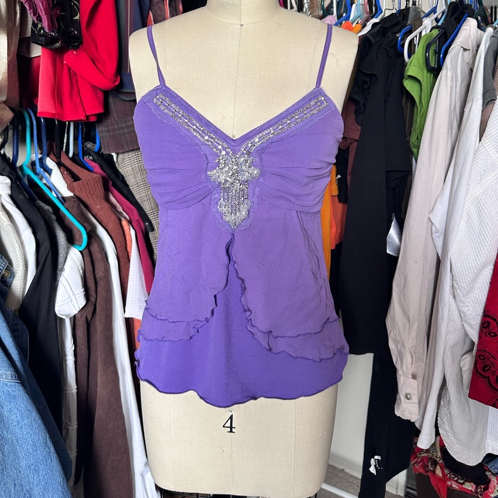 Y2K anonymous Dead stock shirt Fairy core , cottage top , bling top